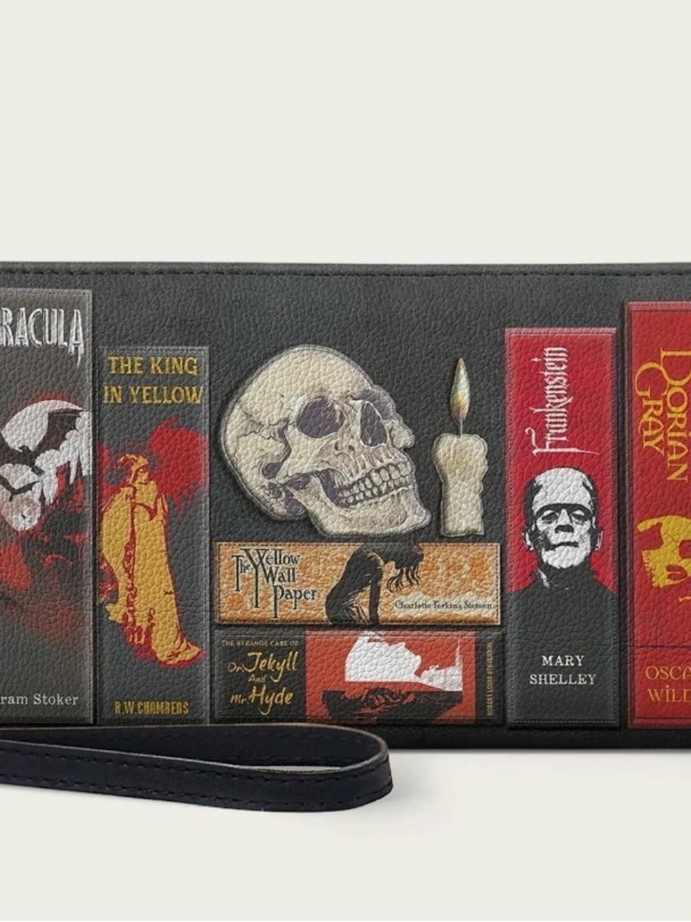Black Graphic Book-Print Briefcase